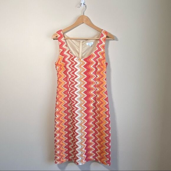 Simone Geometric Sleeveless Woven Shift Dress Multi-Colour Pattern Medium - Picture 1 of 5